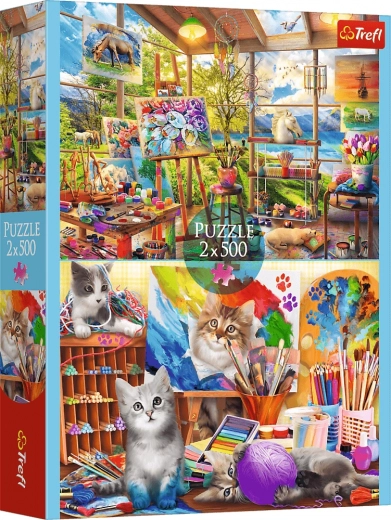 Puzzle 2×500 – L’Art de la peinture