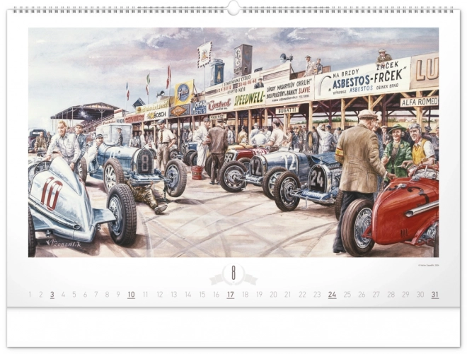 Calendrier mural NOTIQUE Oldtimers – Václav Zapadlík 2025, 64 x 42 cm