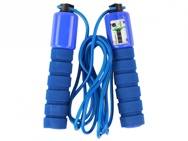 Corde à sauter bleue avec compteur 280 cm