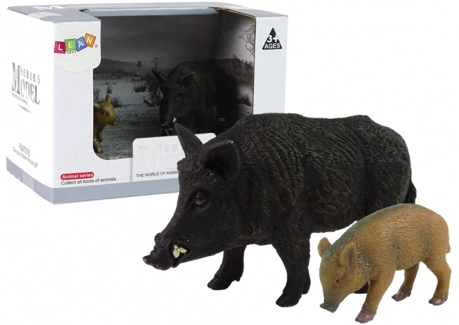 Ensemble de Deux Figurines de Sanglier et Son Petit - Animaux de la Forêt