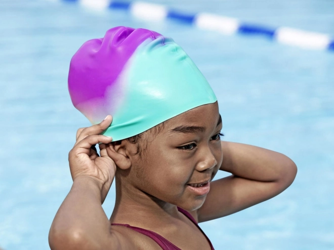 Bonnet de bain en silicone coloré pour enfants Bestway