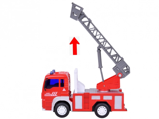 Grand véhicule de pompiers avec son et casque pour enfants