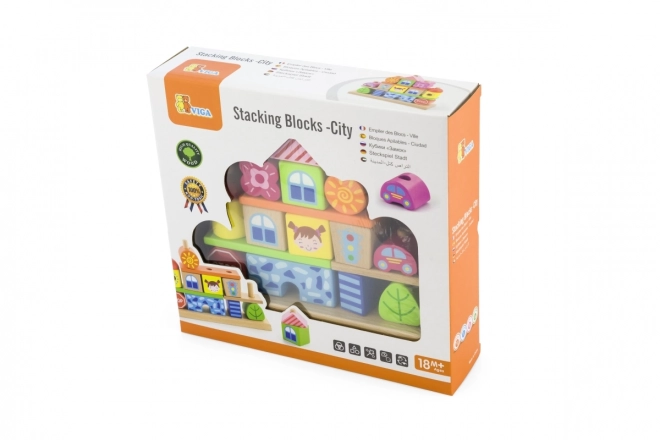 VIGA cubes empilables en bois – ville