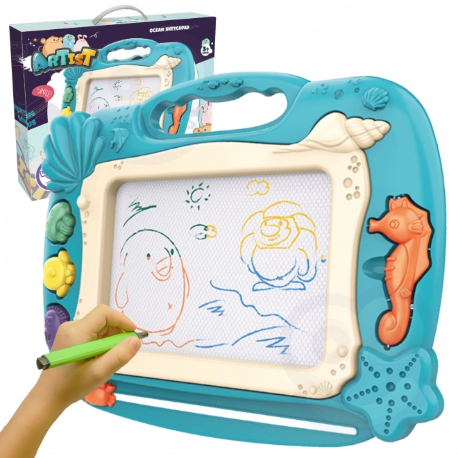 Woopie tableau magnétique avec motif océan - vert