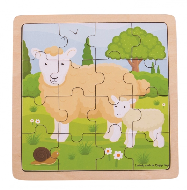 Bigjigs Toys puzzle - Mouton avec agneau
