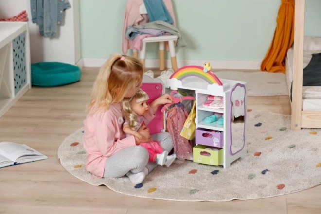 Armoire arc-en-ciel pour poupées BABY born