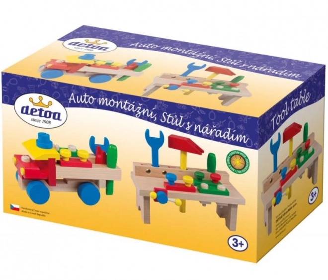 Detoa voiture en bois à assembler pour enfants