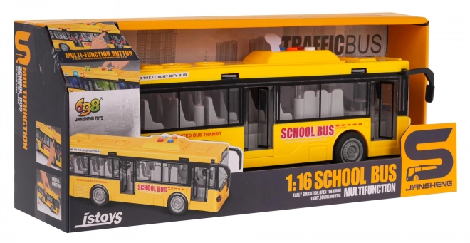 Autobus jaune avec fonction lumineuse et sonore