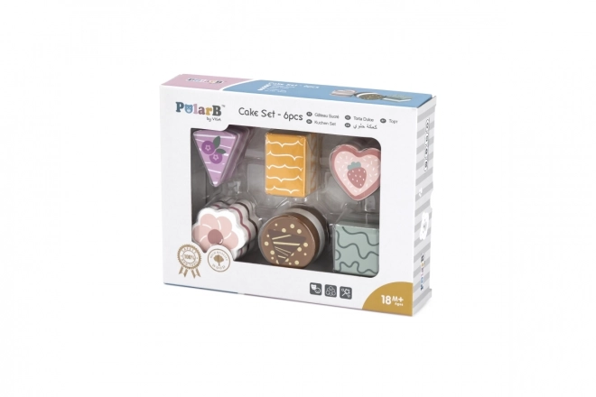 Gâteaux en bois 6 pcs