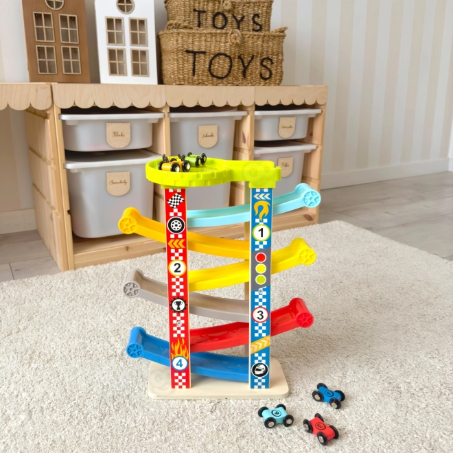 Tooky Toy Toboggan coloré pour voitures