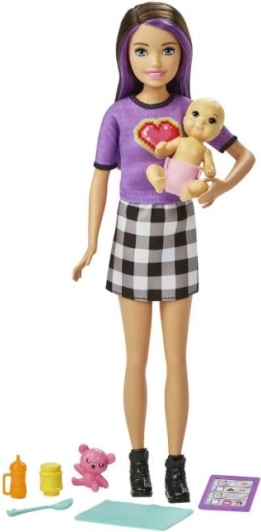 Barbie baby-sitter avec bébé et accessoires