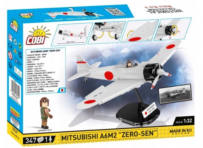 COBI 5729 II WW Mitsubishi A6M2 ZERO-SEN, 1:32, 347 p, 1 f