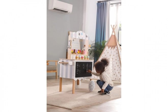 Chariot de crème glacée en bois