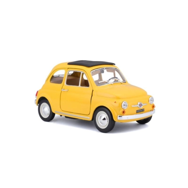 Modèle Bburago voiture Fiat 500 F 1965 jaune 1:24
