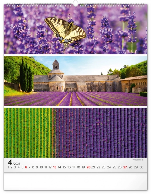 NOTIQUE Calendrier mural Palette 2025, 48 x 56 cm