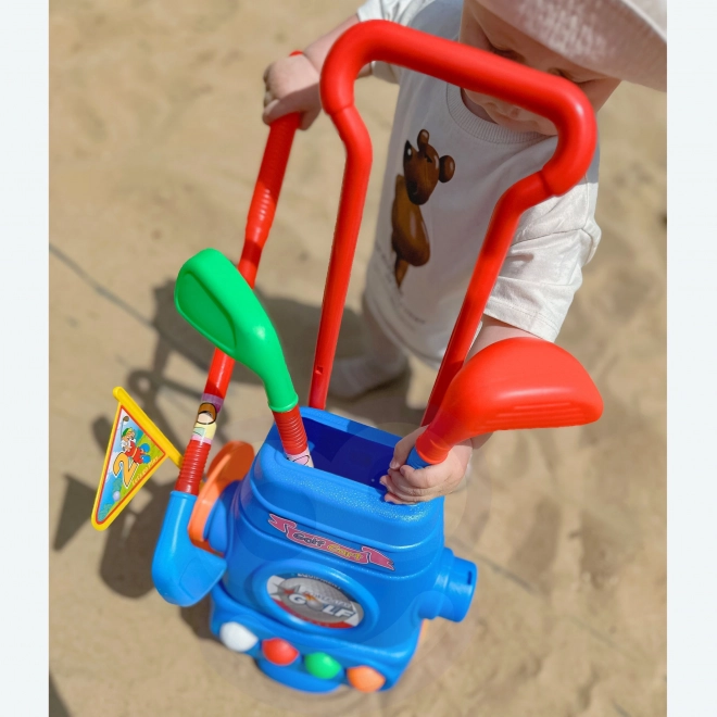 Ensemble de golf pour enfants avec support à roulettes Woopie