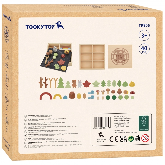 Ensemble forestier avec blocs en bois Tooky Toy