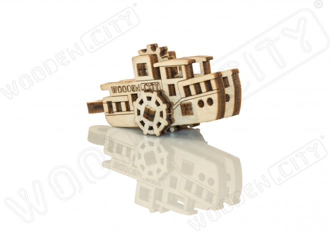 Puzzle 3D en bois mini ensemble de bateaux