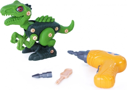 Dinosaure à visser Velociraptor avec tournevis à piles