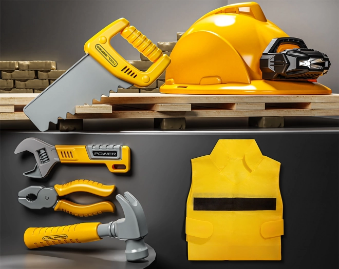 Ensemble d'outils avec casque et lampe frontale pour enfants