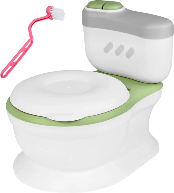 Pot de nuit interactif – toilette pour enfants avec distributeur de lingettes et son de chasse d’eau – Vert