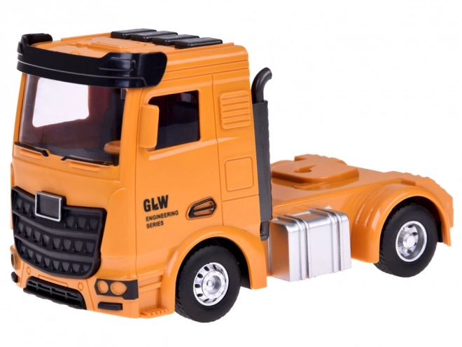 Ensemble interactif camion avec remorque dépliable, grue et chariot élévateur