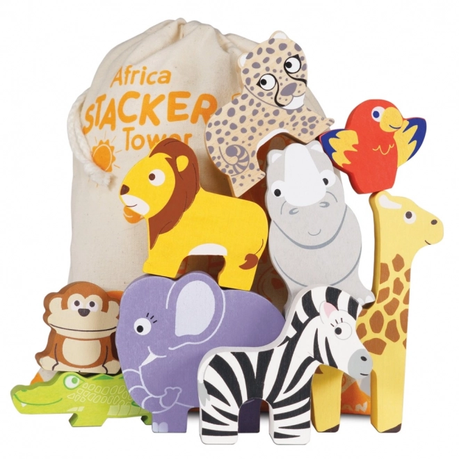 Le Toy Van Petilou Tour Empilable Afrique 9 pcs