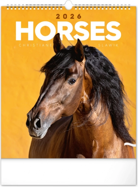 Calendrier mural Chevaux 2026