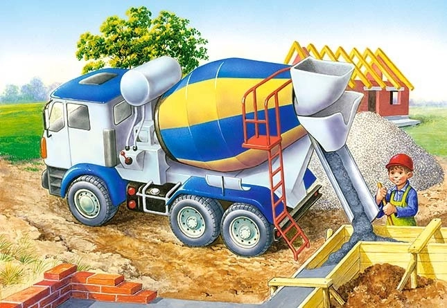 Puzzle Camion Toupie sur le Chantier 60 Pièces