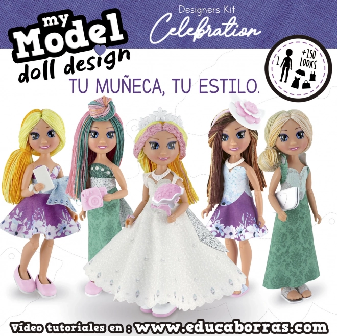 EDUCA Kit créatif My Model Doll Design : Fête