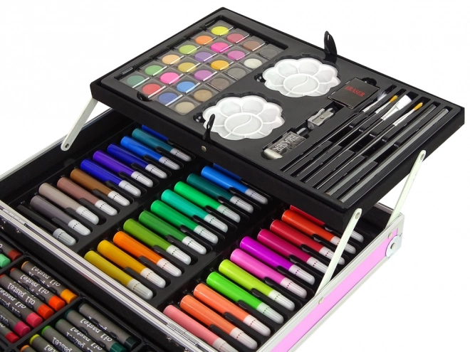 Grande mallette artistique de 145 pièces Licorne rose