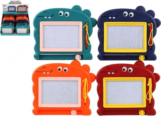 Tablette de dessin magnétique pour enfants en forme de dinosaure, 4 couleurs