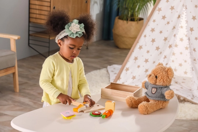 Ensemble de nourriture en bois pour enfants