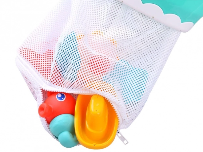 Organisateur de bain avec jouets colorés