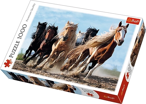 Puzzle Chevaux au Galop 1000 pièces 68,3x48cm dans boîte 40x27x6cm