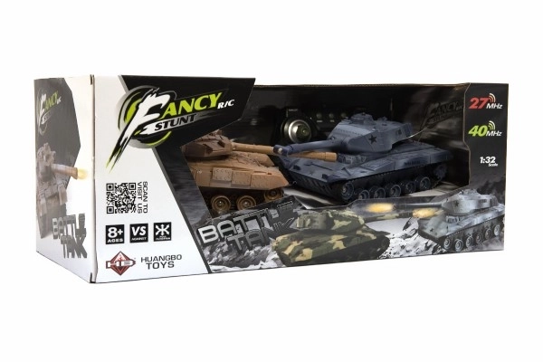 Bataille de chars RC avec ensemble rechargeable avec son et lumière 27MHz/40MHz