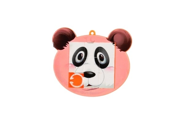 Puzzle coulissant en plastique 7x6cm animaux, mélange de types dans un sachet