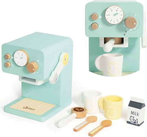 machine à café en bois pour enfants 7 pcs classic world
