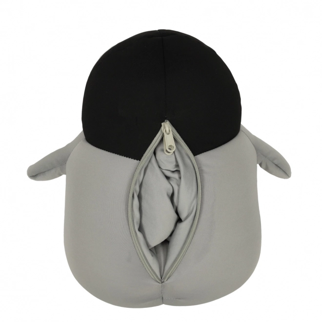 Oreiller de voyage 2 en 1 peluche pingouin