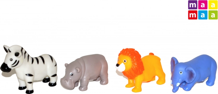 Set d’animaux en caoutchouc souples 4 pcs