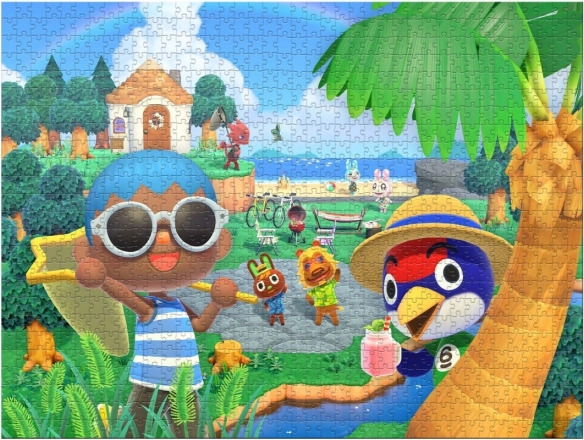 Motif coloré d’Animal Crossing