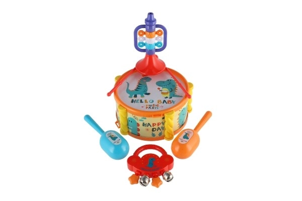 Instruments de musique/ensemble plastique 5pcs dans une boîte 2 couleurs en sac 27,5x28cm 3m+