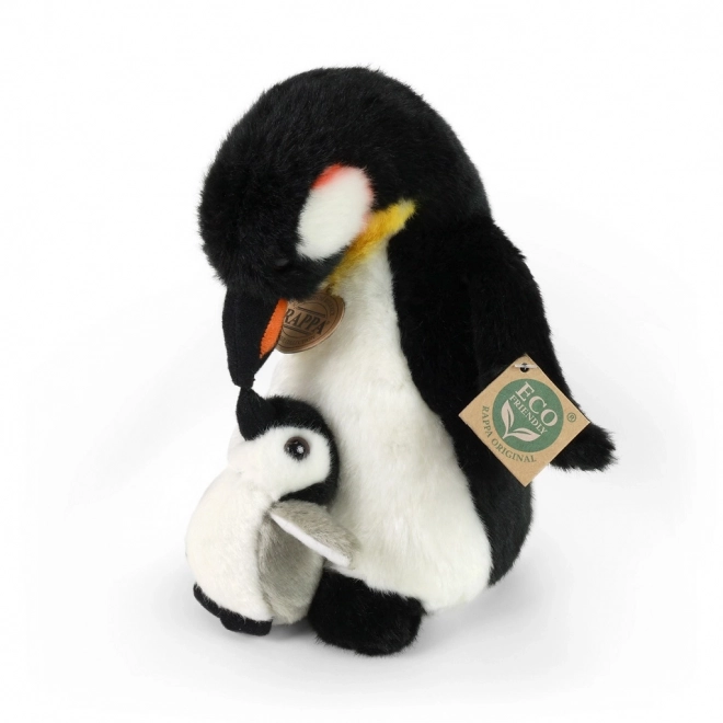 Rappa Peluche pingouin avec bébé 22 cm ÉCOLOGIQUE