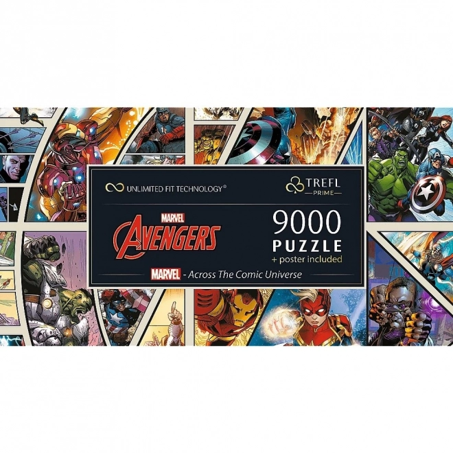 Puzzle 9000 pièces Marvel à travers l'Univers des Comics