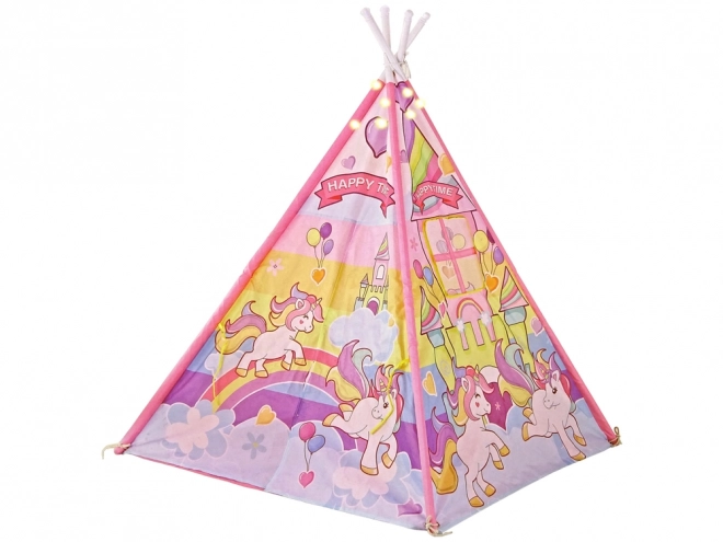 Effets lumineux tente pour enfants Licorne poney Rose