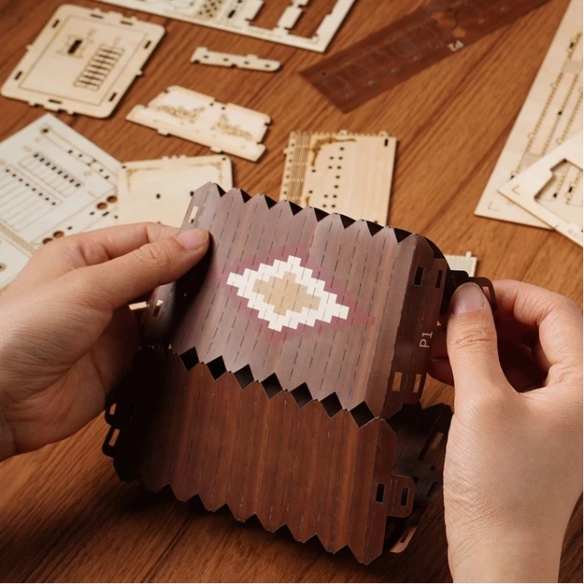 Accordéon - Maquette en bois 3D