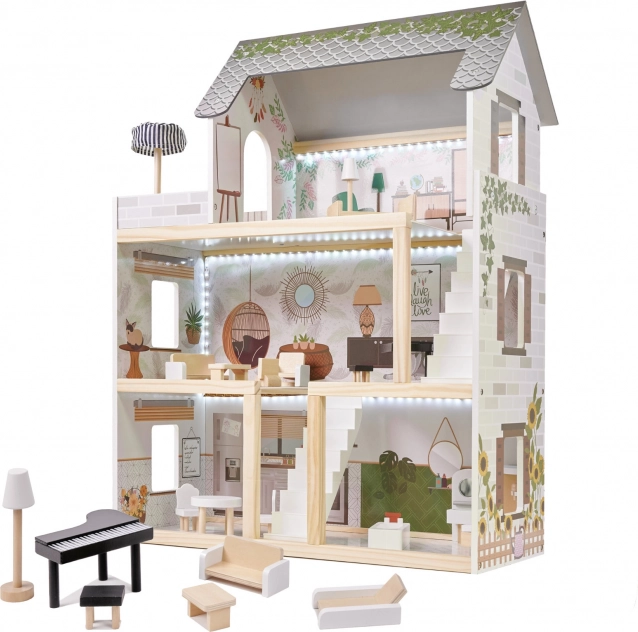 Maison de poupées en bois LULILO Floro boho LED