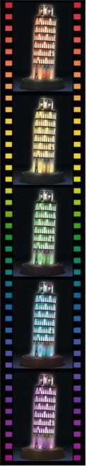 RAVENSBURGER Puzzle 3D lumineux Édition de nuit Tour penchée de Pise 216 pièces