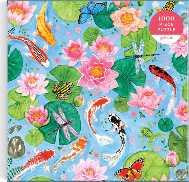 Galison Puzzle Étang avec Carpes Koi 1000 pièces