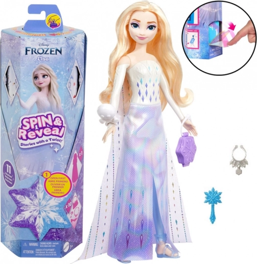 Disney La Reine des Neiges Spin & Reveal – poupée Elsa avec surprises